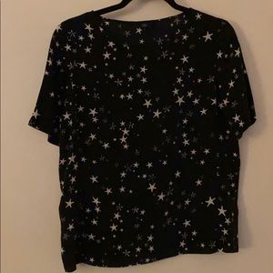 TIBI black silk top short sleeve size 2